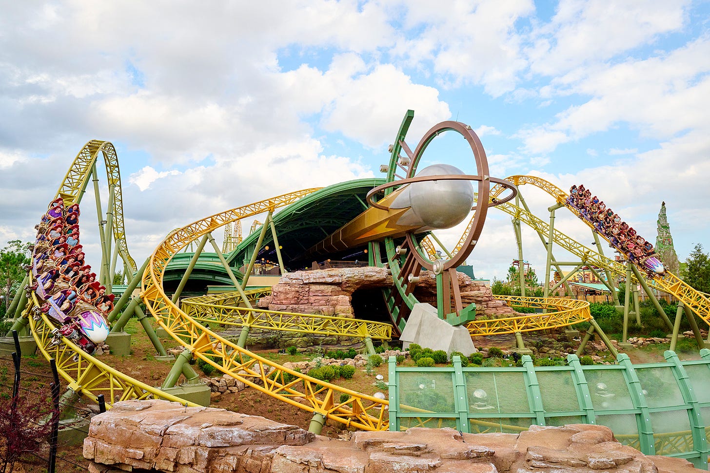 Stardust Racers coaster at Epic Universe Stardust Racers coaster at Epic Universe