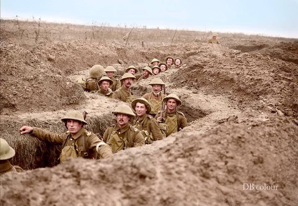 British Soldiers in a Trench on the Western Front : r/wwi