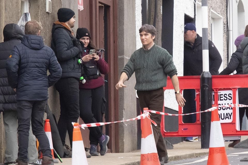 Small Things Like These filming in New Ross. Actor Cillian Murphy (of Peaky Blinders fame). Photo; Mary Browne