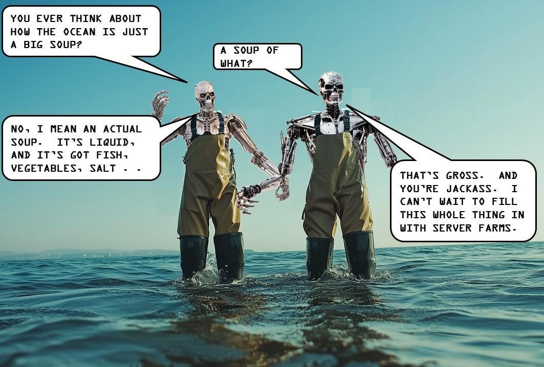 Two skeletons standing in water

AI-generated content may be incorrect.
