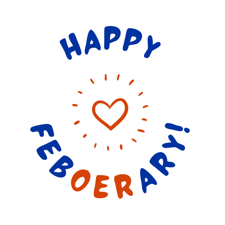 Happy Feboerary around a heart