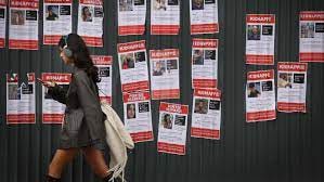 'Kidnapped from Israel' flyers of hostages are being torn down