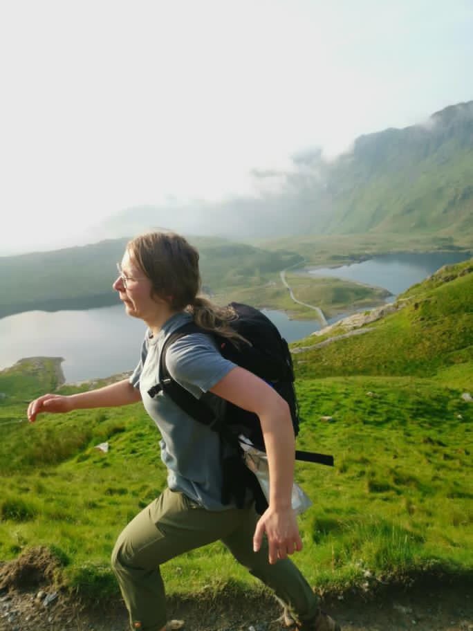 A photo of me looking very focused whilst running.