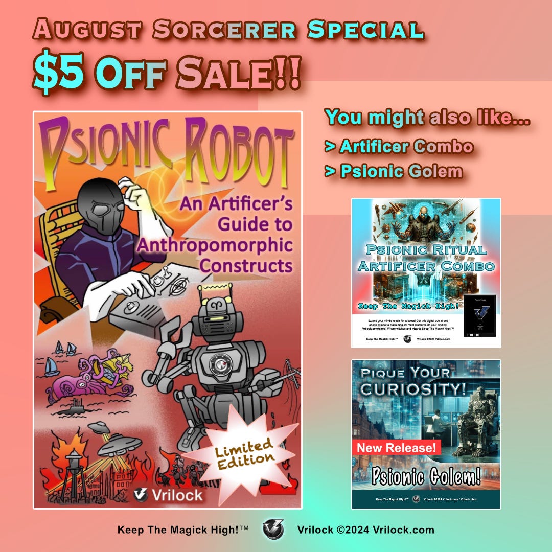 Vrilock Psionics August Sorcerer Special Discount