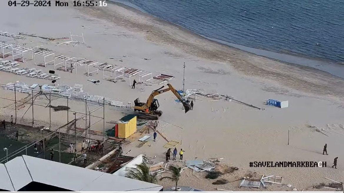 Video: FG bulldozes Landmark Beach as businesses reduce to rubble
