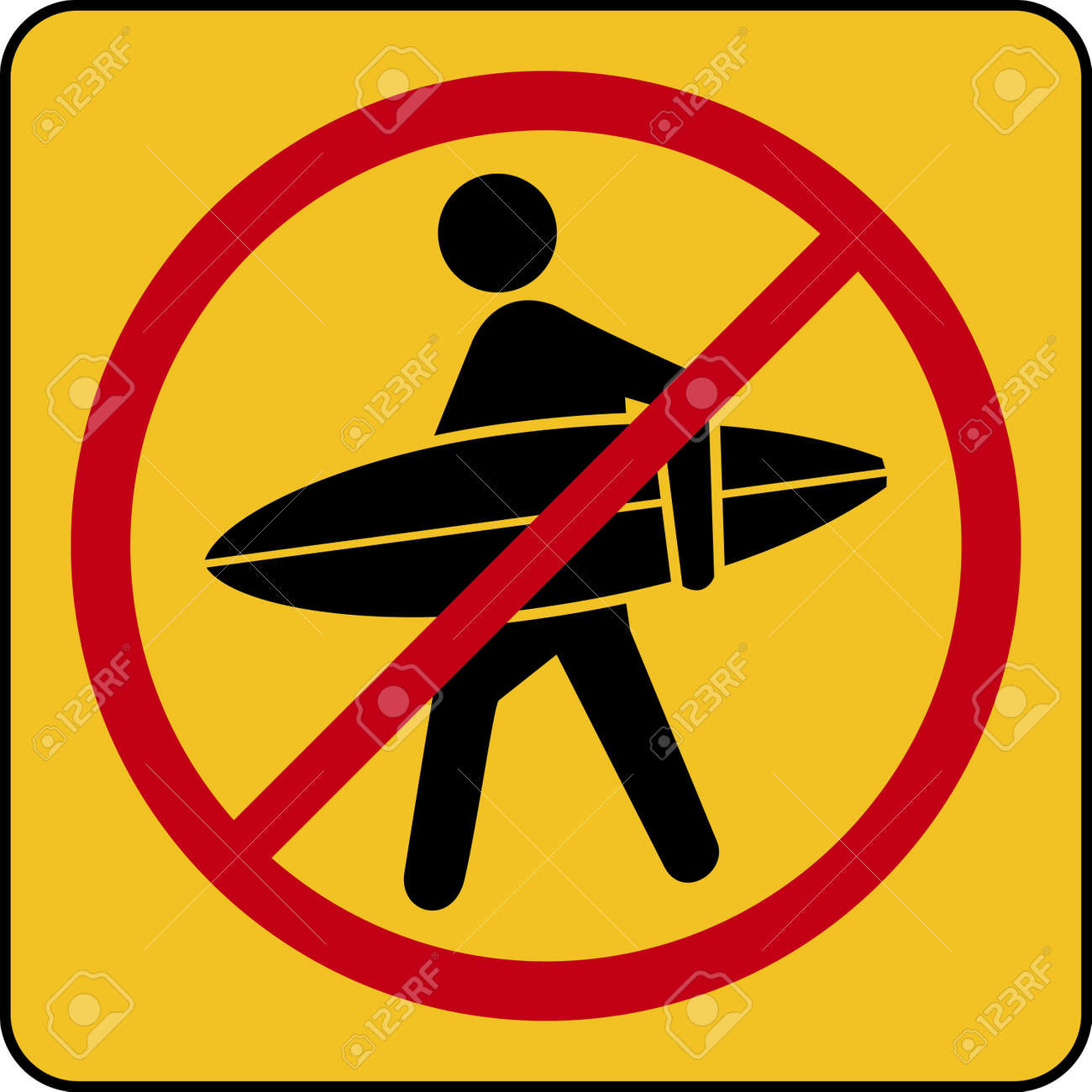 No Surfing Vector. Vector Surf Signs Royalty Free SVG, Cliparts, Vectors,  And Stock Illustration. Image 19096555.