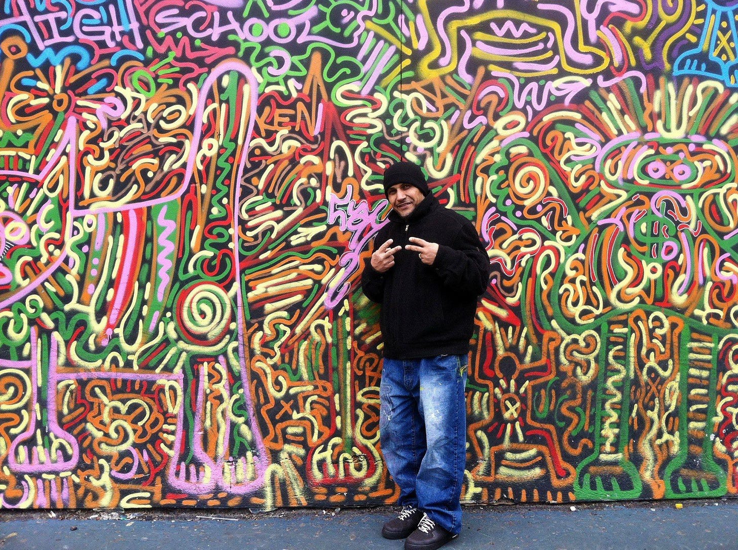 See new NYC-themed artwork by Angel Ortiz, a collaborator of Keith Haring