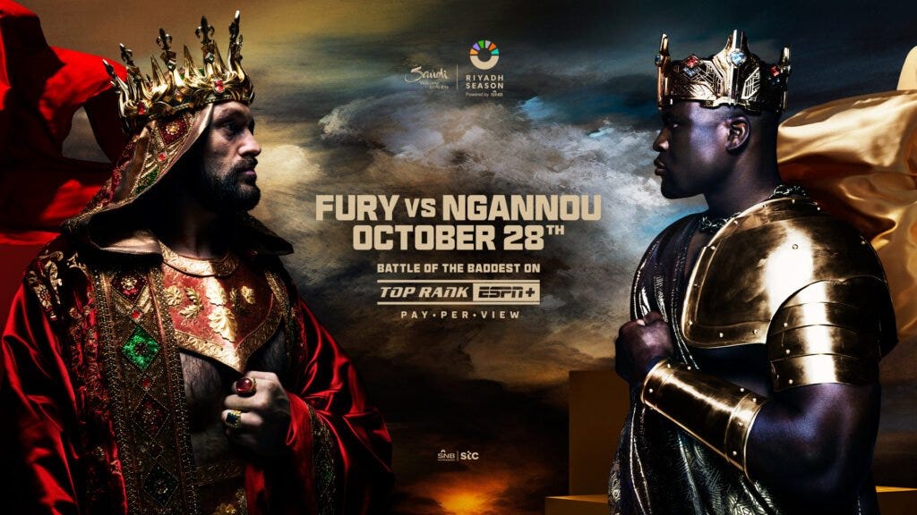 Tyson Fury vs. Francis Ngannou poster for the Saudi Arabia event.