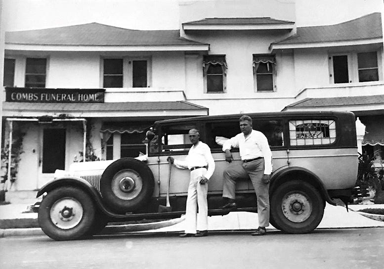 Combs Funeral Home on NE Second Ave in 1920s.