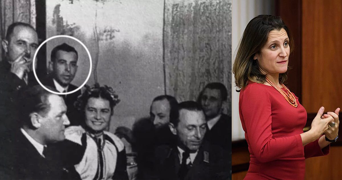 Blank spot: Why Chrystia Freeland's refusal to acknowledge her  grandfather's Nazi past matters in 2020 - The Progress Report