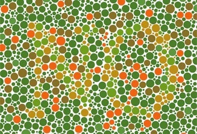 Reversed colourblindness test