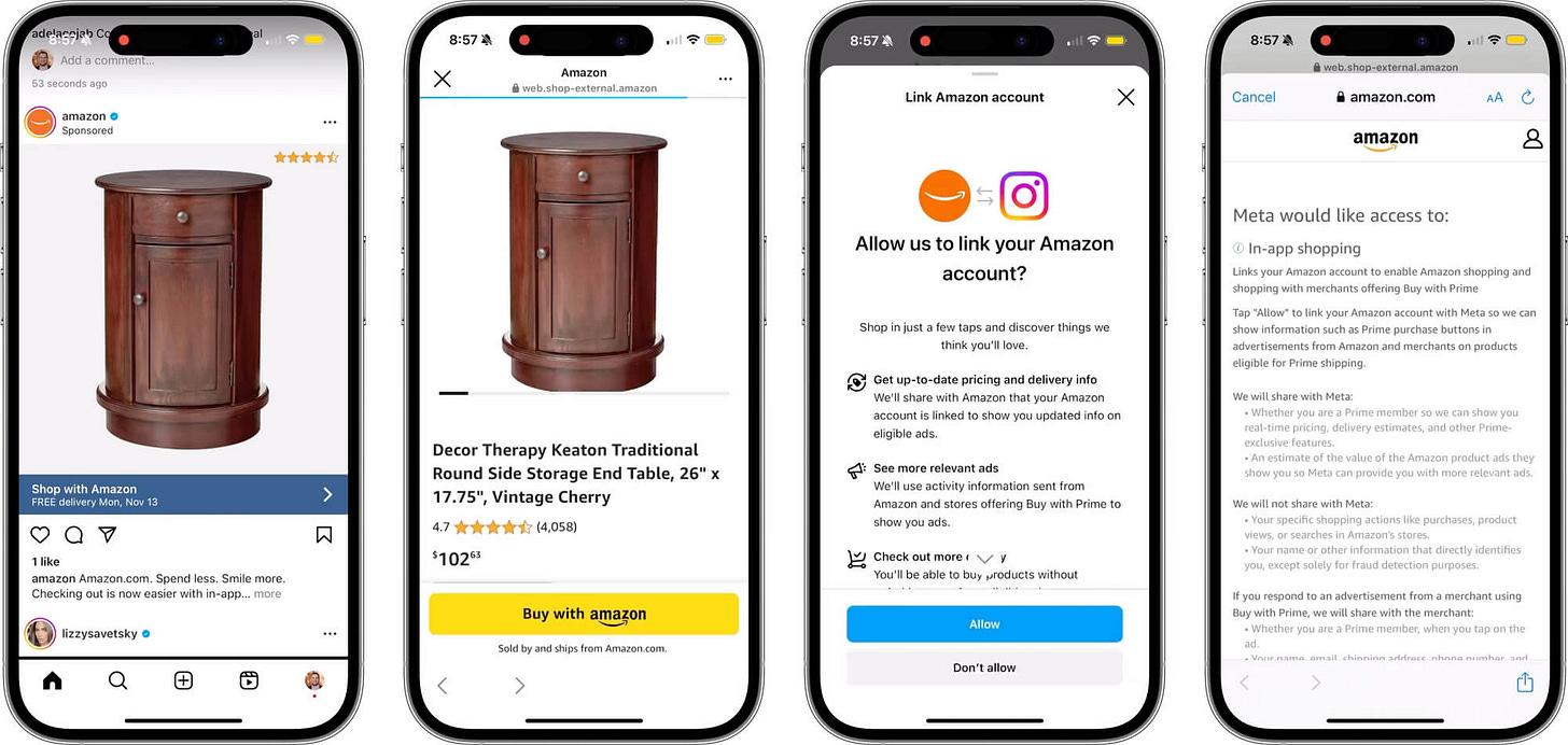 Amazon and Meta Align for Streamlined Social Shopping