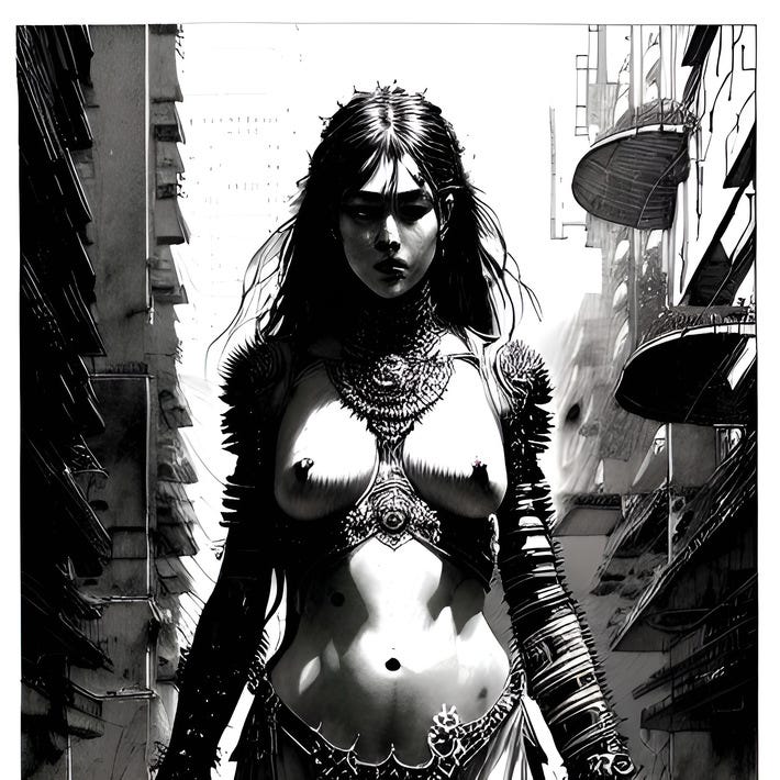cyberpunk graphic novel - dystopian fantasy 
