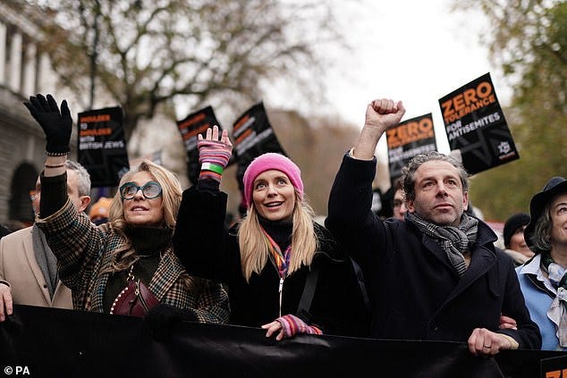 Countdown star Rachel Riley calls on campaigners to 'get serious' about  tackling anti-Semitism and actor Eddie Marsan says UK must 'face down  extremism and bigotry' as they join more than 100,000 protesters