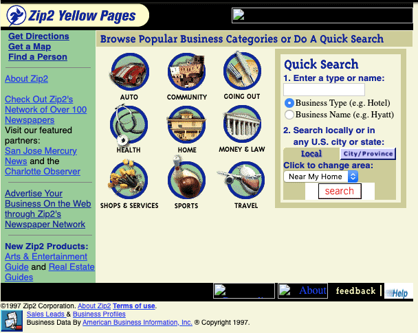 This is What Elon Musk's First Website (Zip2) Looked Like