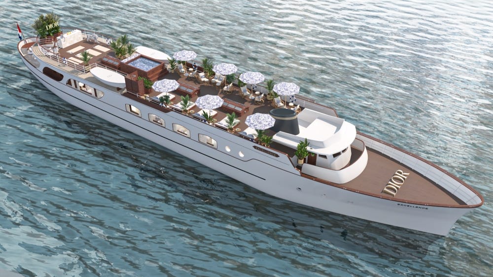 Dior's Stunning Excellence yacht.