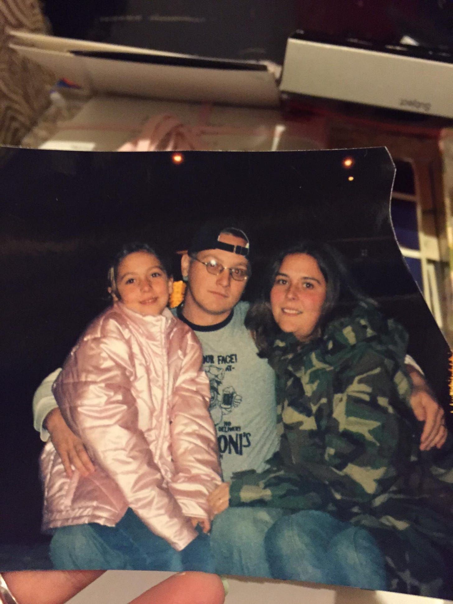 My daughter, husband, and I in the early 2000s sometime. 