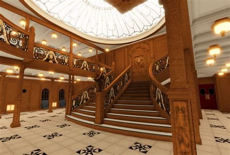 Grand staircase from Titanic S.O.S. V2 Demo 2 on Roblox : titanic