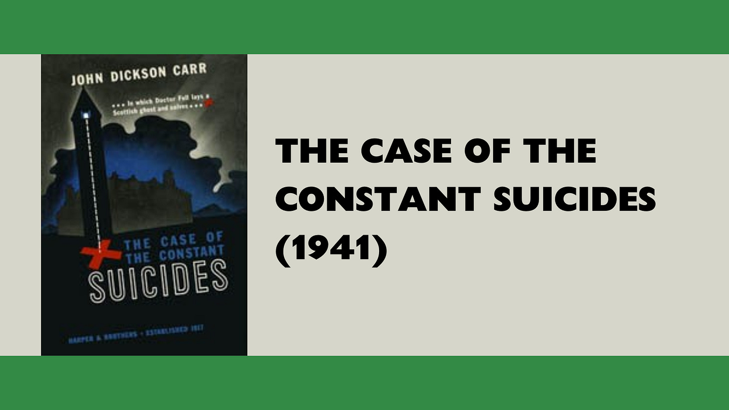 The Case of the Constant Suicides (1941)