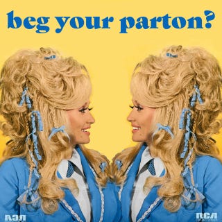 dolly parton album cover 'beg your parton"