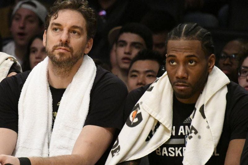 pau gason continues defending kawhi leonard to spurs fans 2018 images