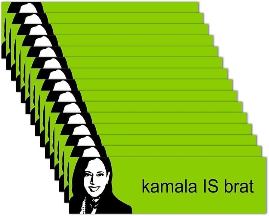 Kamala is Brat, Kamala Harris 2024 Sticker, Kamala Harris Bumper Sticker,  Kamala Harris Decal, Kamala Harris Campaign Stickers Laptop Bumper Decal  Car ...