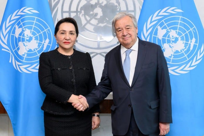 Tanzila Narbayeva discusses expansion of co-operation with UN secretary-general