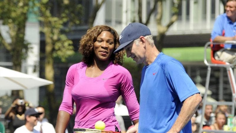 john mcenroe wont give serena williams men wins