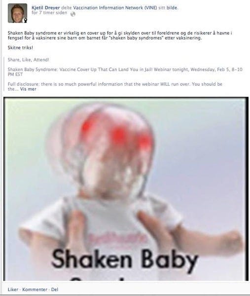 Dreyer om Shaken baby syndrom