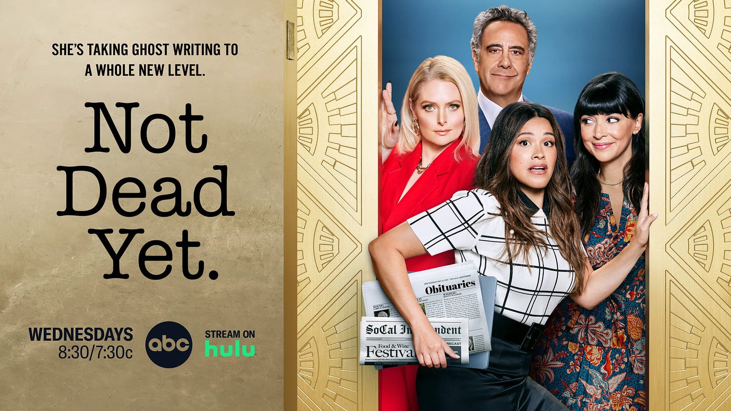 Review of Not Dead Yet Season 2 on ABC and Hulu | Double Take TV Newsletter | Jess Spoll
