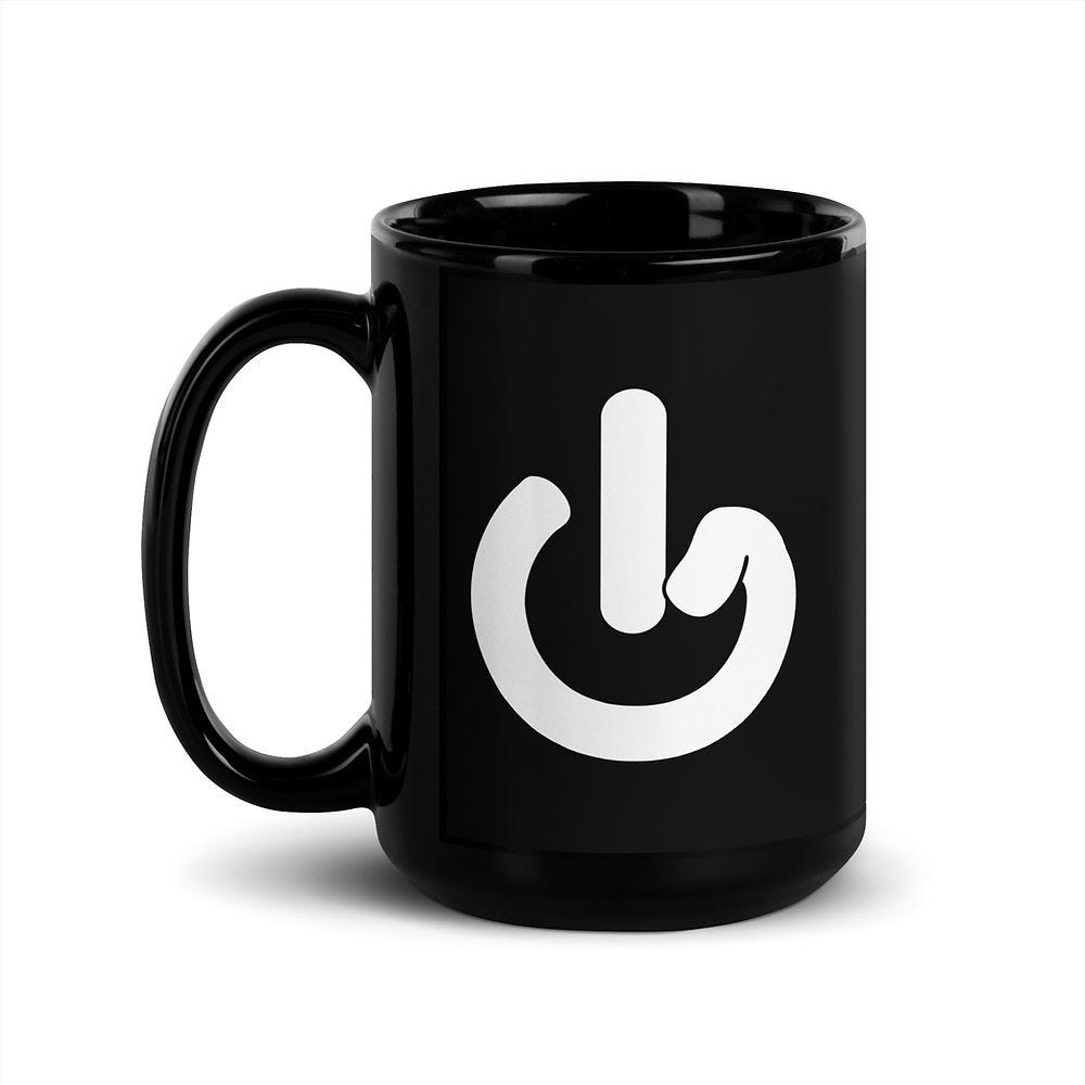 TFN Icon Black Glossy Mug