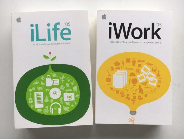 An image uploaded by darius on Aug 29, 2023. May present: ilife and iwork 05, iwork, ilife, apple, apple ilife '05.