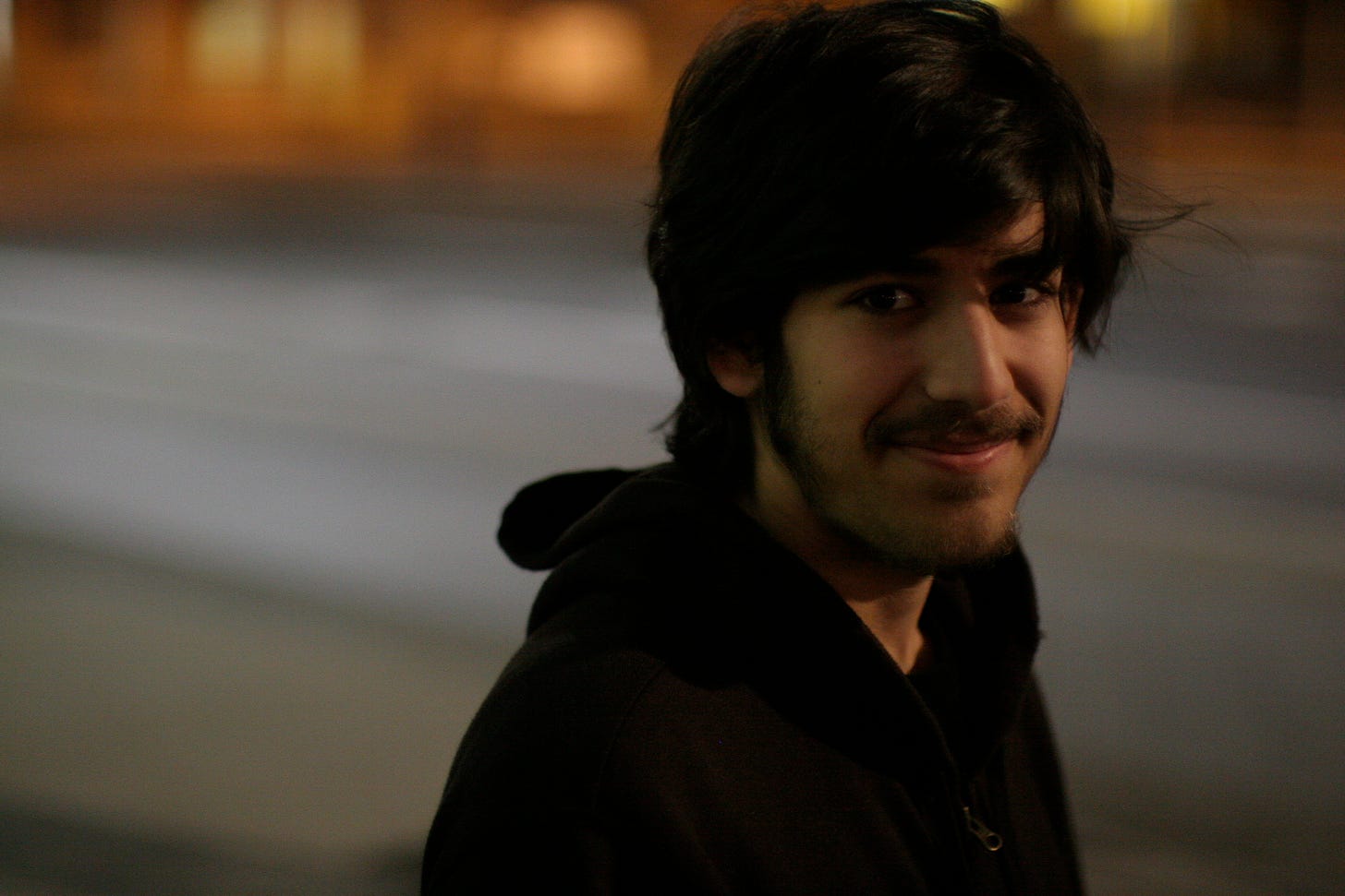 Portrait of Aaron Swartz.