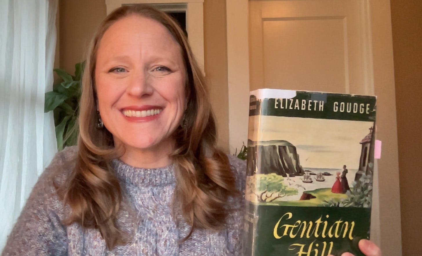 Julie Witmer with Gentian Hill by Elizabeth Goudge 