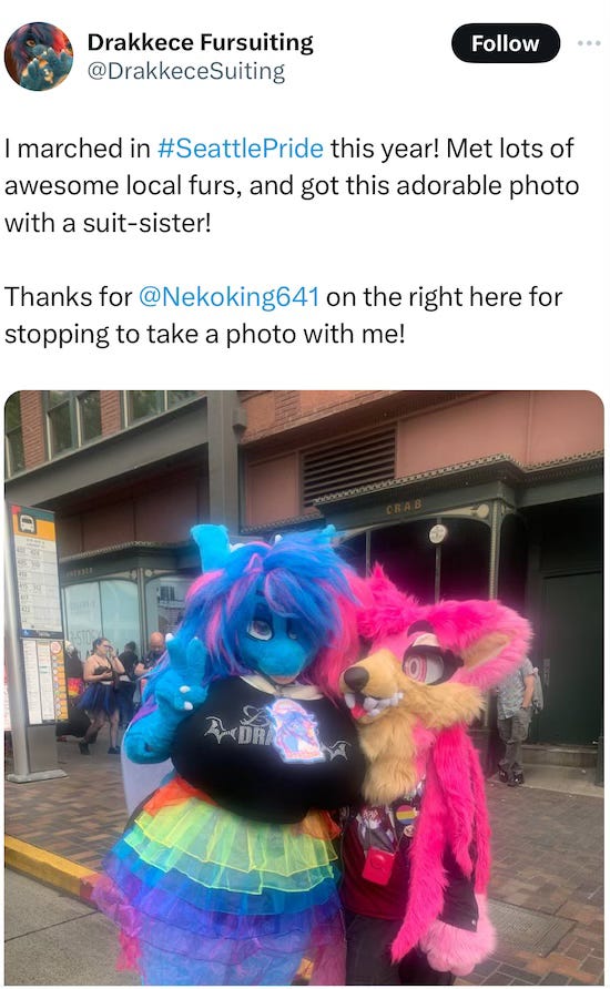 Furries at Seattle Pride