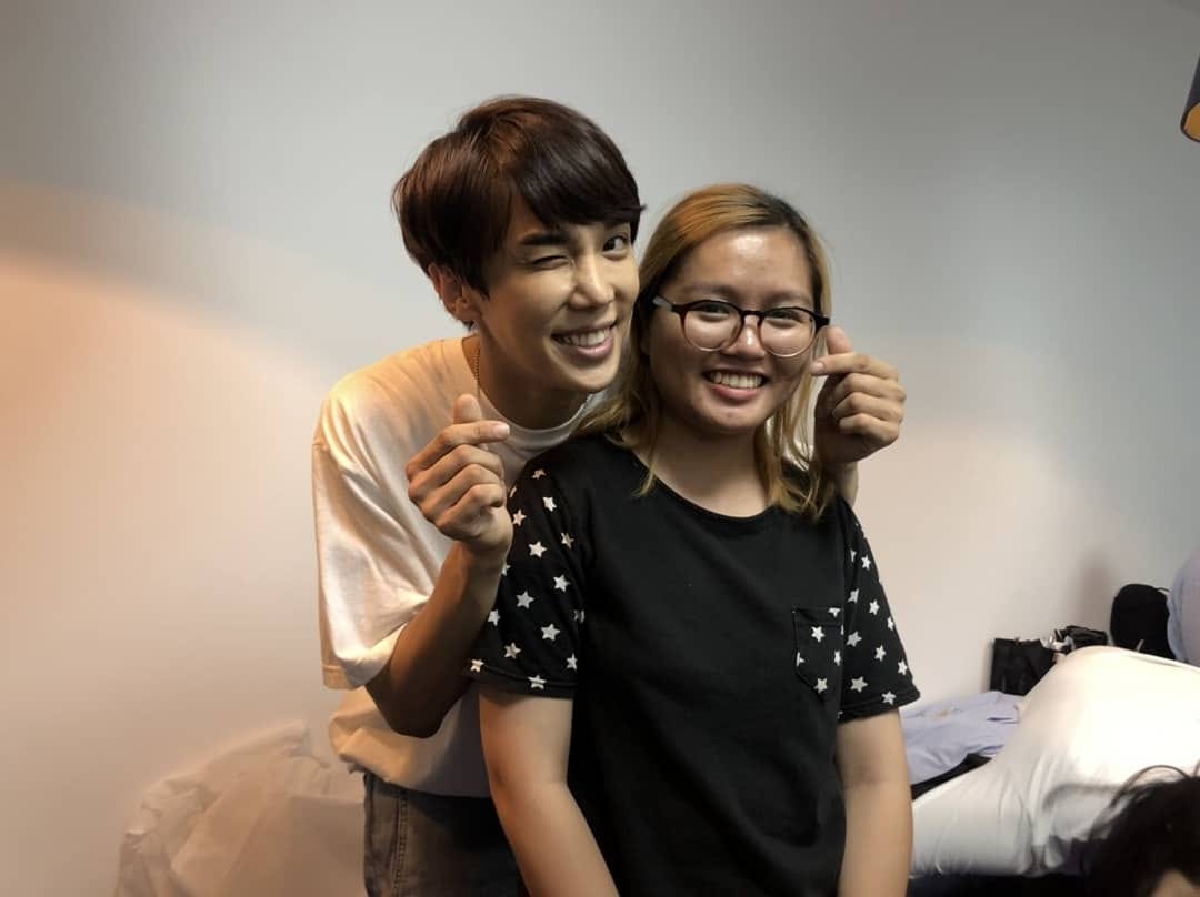 May be an image of 2 people, bangs and people smiling