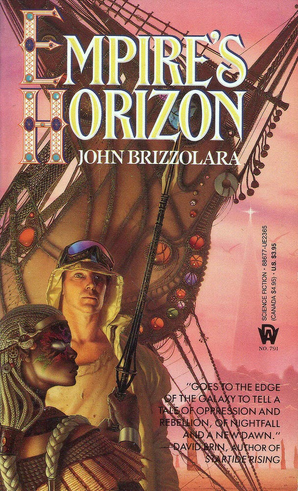 Book cover for EMPIRE'S HORIZON by John Brizzolara, published by DAW Books.