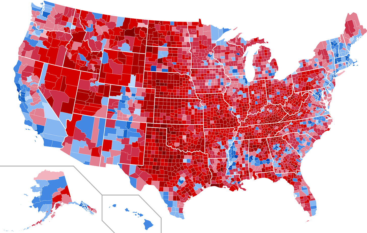 File:2020 United States presidential election results map by county.svg -  Wikipedia