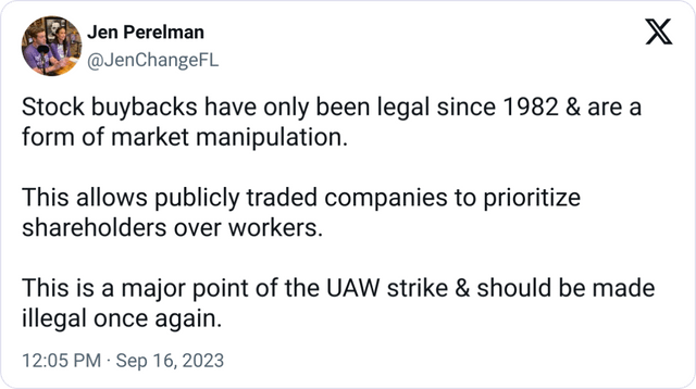 r/WorkReform - Stock Buybacks Were Illegal & Should Be Again