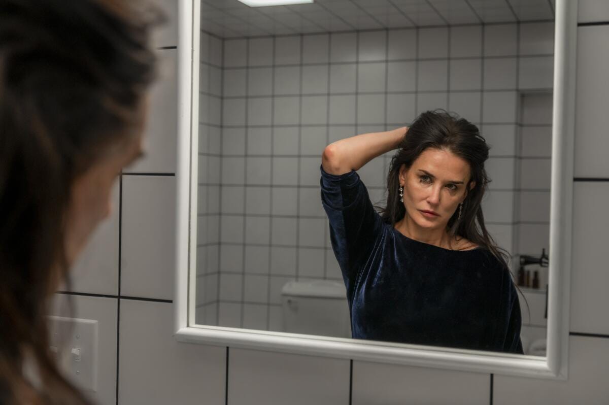 The Substance' review: Fearless Demi Moore in showbiz satire - Los Angeles  Times
