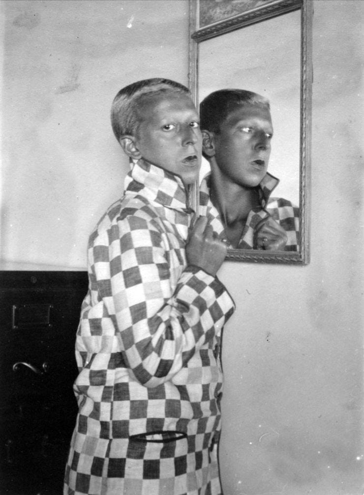 Claude Cahun (France) Self-Portrait 1928. Cahun (born Lucy Renee Mathilde Schwob, 25 October 1894 – 8 December 1954) was a French surrealist photographer, sculptor, and writer. Cahun's work was both political and personal, and often undermined traditional concepts of static gender roles.
