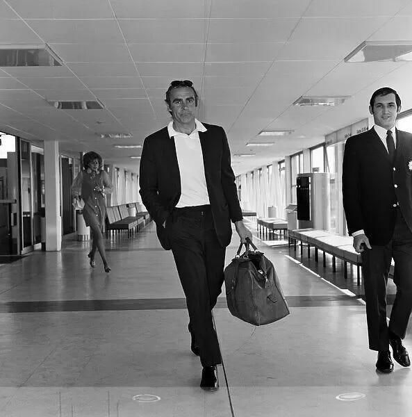 Sean Connery at Heathrow Airport ahead of a trip to Los Angeles