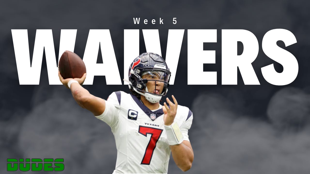 Waiver Wire Week 5 - NFL Fantasy Football 2023: waivers, adds and rankings