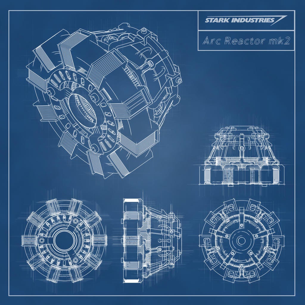 Iron Man -Stark Industries - Arc Reactor Blueprint by stntoulouse on  DeviantArt