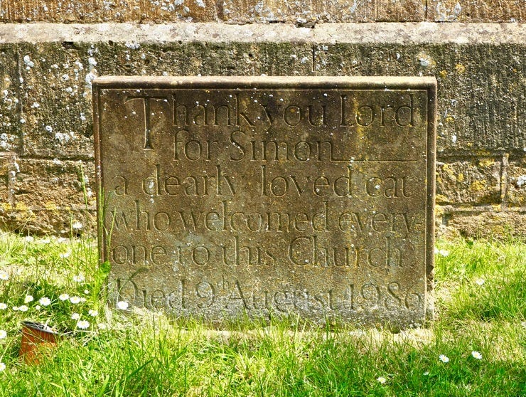 A curious headstone in the Cotswolds, England.