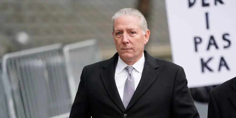 Charles McGonigal, former special agent in charge of the FBI's counterintelligence division in New York, arrives at a federal courthouse in Manhattan on Feb. 9. John Minchillo/AP