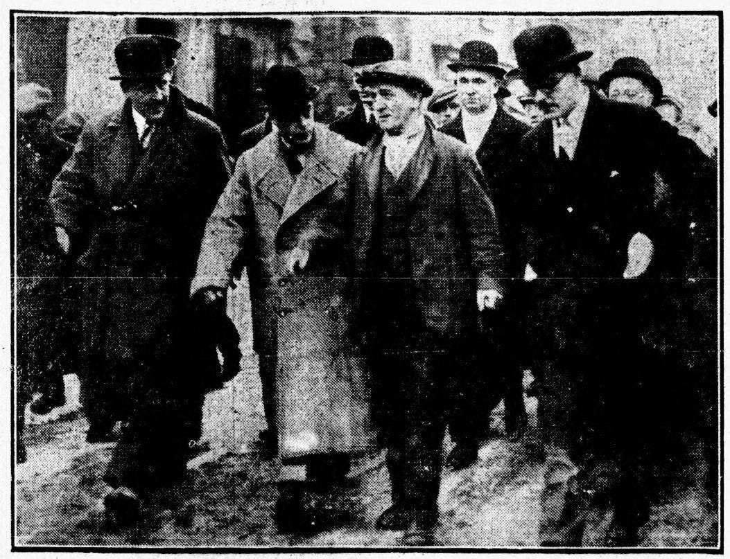 Prince Edward with Taffy Lewis in Winlaton (Newcastle Chronicle, 29 Jan 1929)