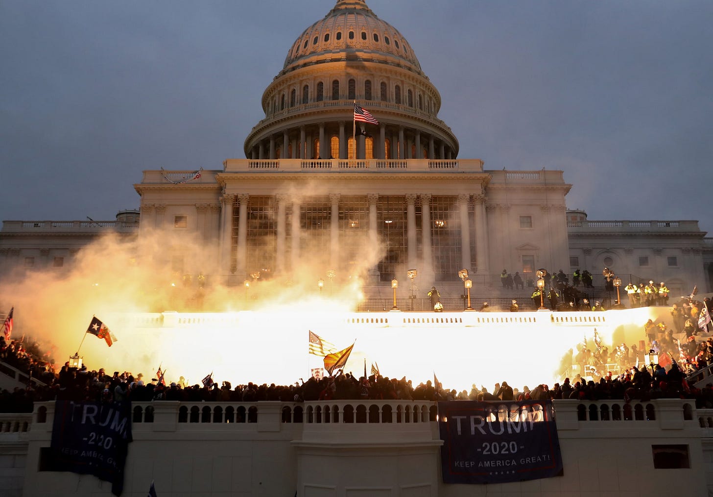 Supporters of U.S. President Donald Trump gather in Washington