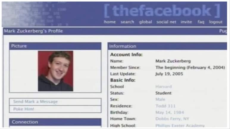 Mark Zuckerberg Shares Picture Of His Facebook Profile From 2004