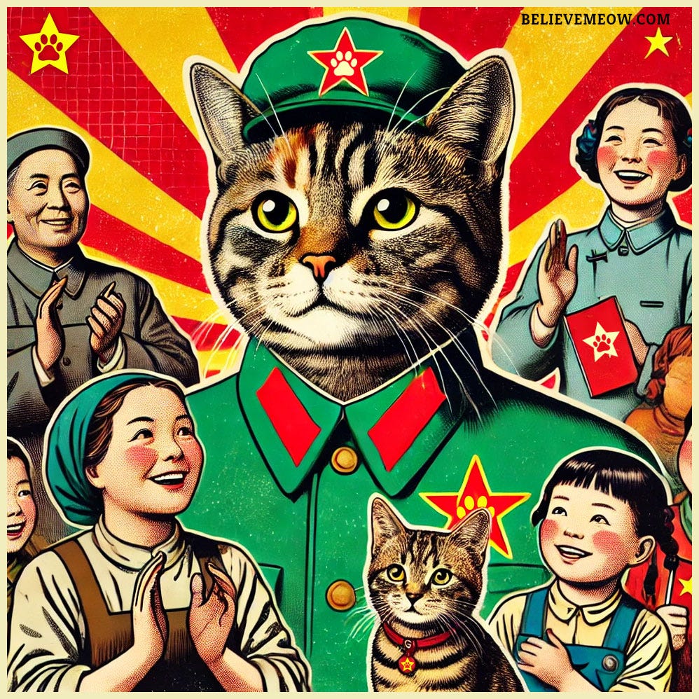 chairman meow propaganda poster children